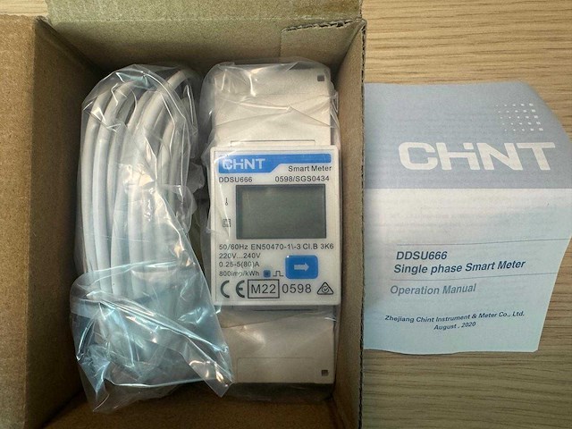 Chint kwh meter 100a modbus 1 fase - afbeelding 1 van  2
