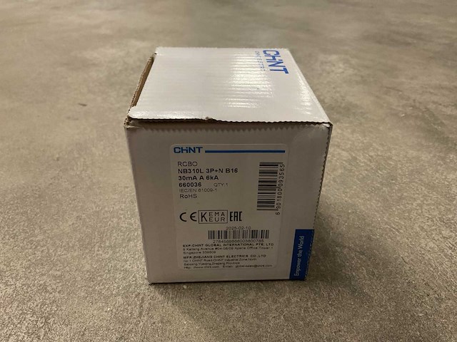 Chint nb3 10l 3p+n b16 aardlekautomaat (3x) - afbeelding 2 van  2