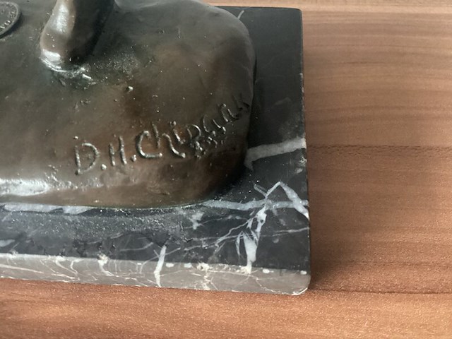 Chiparus - 'jongen speelt met hoepel' - brons - afbeelding 7 van  9