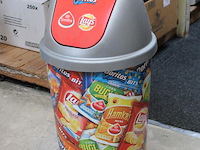 Chips prullenbak met kanteldeksel. hoogte 70 cm. - afbeelding 2 van  2