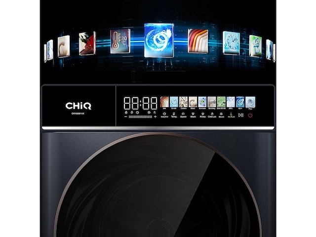 Chiq - cw106581ax - wasmachine 10 kg a-10% led touchscreen (2x) - afbeelding 2 van  9