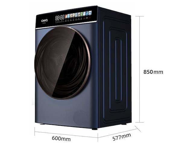 Chiq - cw106581ax - wasmachine 10 kg a-10% led touchscreen - afbeelding 2 van  8