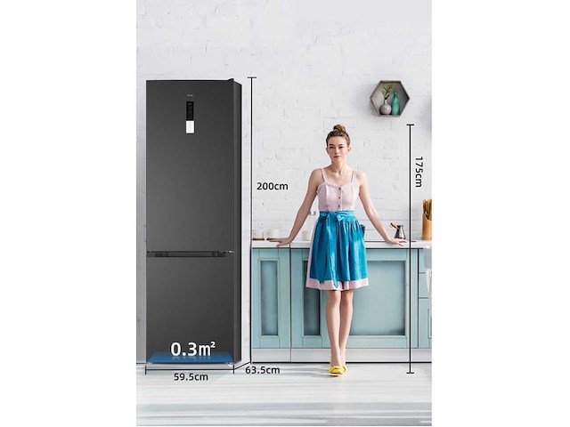 Chiq - fbm351nei42 - koel-vriescombinatie 356 liter - afbeelding 1 van  4