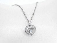 Chopard - chopard happy diamonds icons heart collier met hanger witgoud met diamant - afbeelding 1 van  9