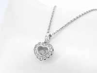 Chopard - chopard happy diamonds icons heart collier met hanger witgoud met diamant - afbeelding 4 van  9