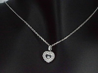 Chopard - chopard happy diamonds icons heart collier met hanger witgoud met diamant - afbeelding 3 van  6