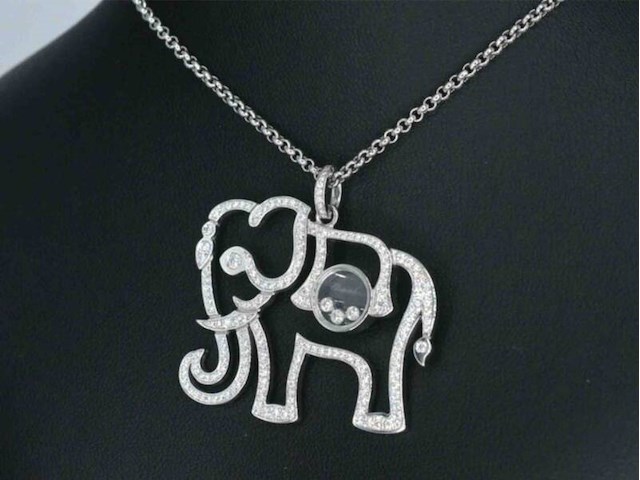 Chopard - happy diamonds olifant collier - afbeelding 6 van  8