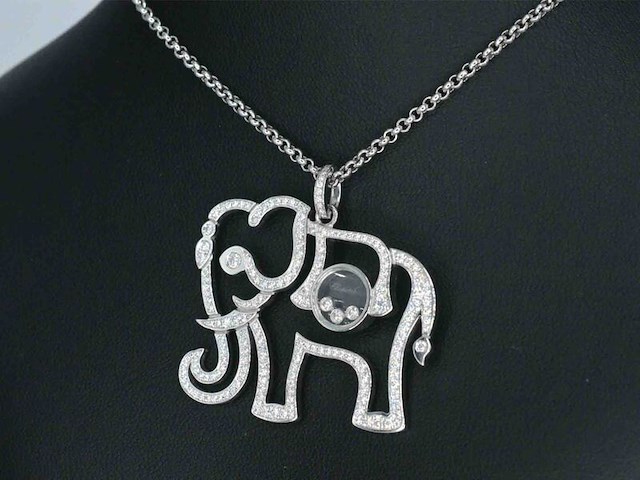 Chopard - happy diamonds olifant collier - afbeelding 6 van  6