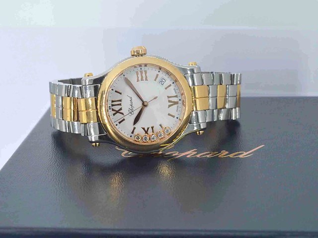 Chopard - happy sports horloge met diamanten - afbeelding 6 van  10
