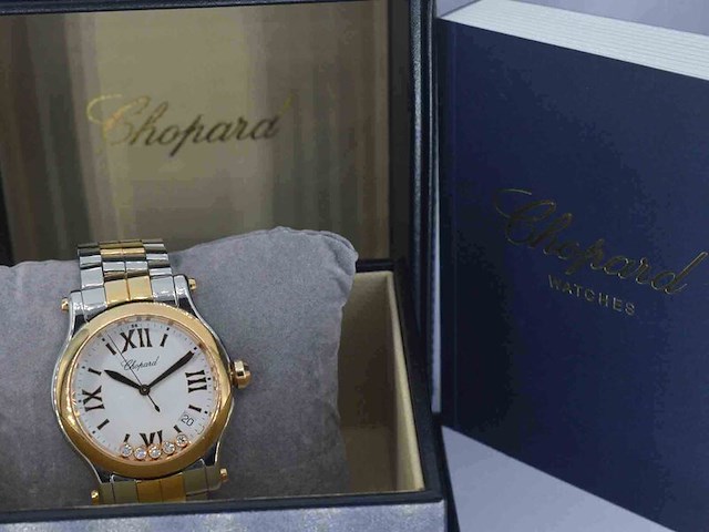 Chopard - happy sports horloge met diamanten - afbeelding 9 van  10