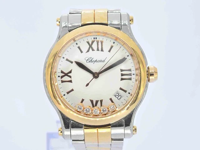 Chopard - happy sports horloge met diamanten - afbeelding 1 van  10