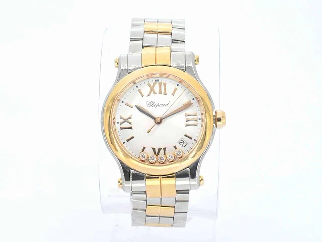 Chopard - happy sports horloge met diamanten - afbeelding 4 van  10