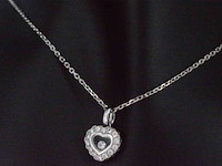 Chopard happy diamonds icons heart collier met hanger witgoud met diamant - afbeelding 2 van  9