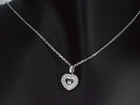 Chopard happy diamonds icons heart collier met hanger witgoud met diamant - afbeelding 3 van  9