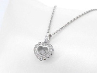 Chopard happy diamonds icons heart collier met hanger witgoud met diamant - afbeelding 4 van  9
