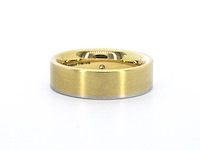 Christian bauer - bi-colour trouwring van goud en platina met een prinses geslepen diamant - afbeelding 6 van  8