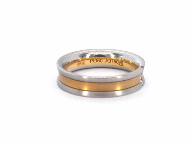 Christian bauer - bi-colour trouwring van goud en platina met natuurlijke diamanten - afbeelding 4 van  8