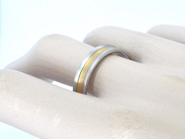 Christian bauer - bi-colour trouwring van goud en platina - afbeelding 2 van  8