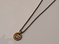 Christian dior ''cd'' goldplated pendant collier - afbeelding 1 van  4