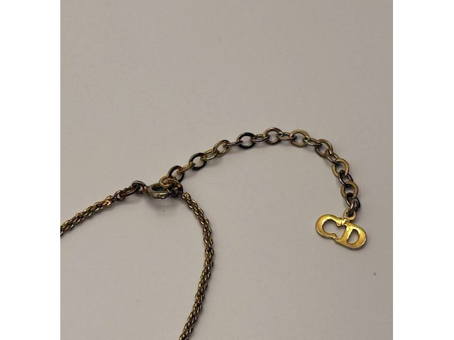 Christian dior ''cd'' goldplated pendant collier - afbeelding 4 van  4