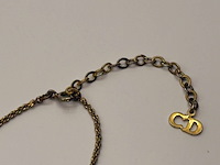 Christian dior ''cd'' goldplated pendant collier - afbeelding 4 van  4