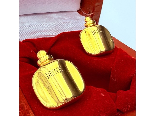 Christian dior 'dune parfum' goldplated pin broche set - afbeelding 1 van  7