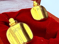 Christian dior 'dune parfum' goldplated pin broche set - afbeelding 1 van  7