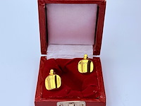 Christian dior 'dune parfum' goldplated pin broche set - afbeelding 2 van  7