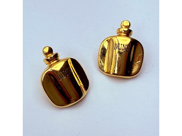 Christian dior 'dune parfum' goldplated pin broche set - afbeelding 3 van  7