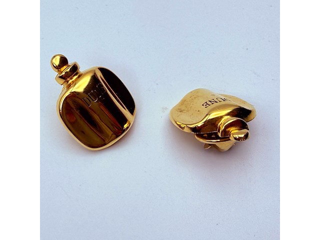 Christian dior 'dune parfum' goldplated pin broche set - afbeelding 4 van  7