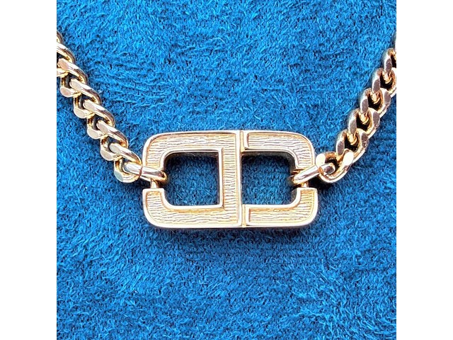 Christian dior goldplated 'cd' collier - afbeelding 4 van  7