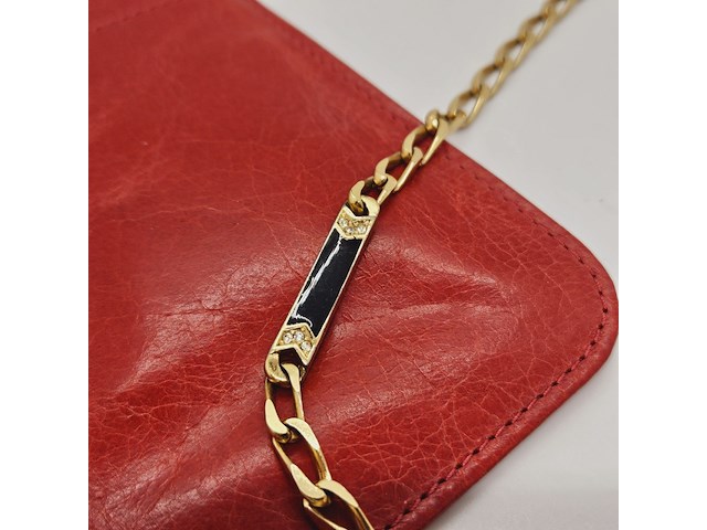 Christian dior goldplated collier met emaille en kristallen - afbeelding 3 van  6