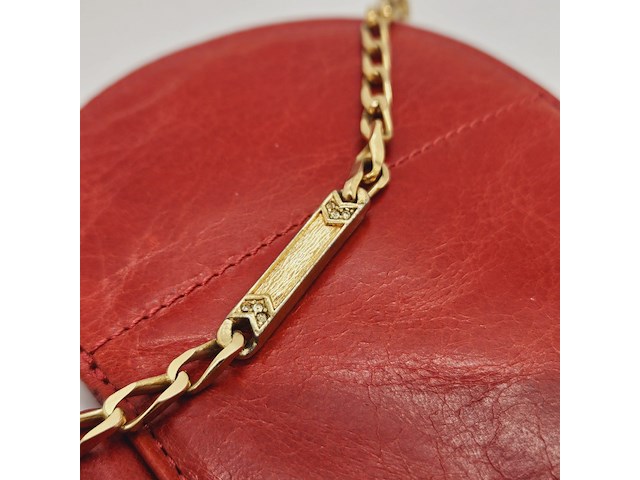 Christian dior goldplated collier met emaille en kristallen - afbeelding 4 van  6