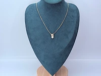 Christian dior goldplated collier met pendant en strass - afbeelding 2 van  8