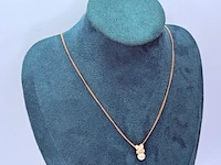 Christian dior goldplated collier met pendant en strass - afbeelding 3 van  8