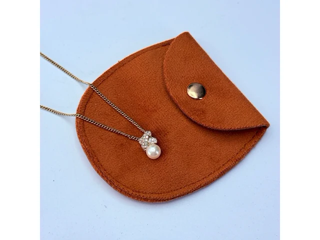 Christian dior goldplated collier met pendant en strass - afbeelding 4 van  8