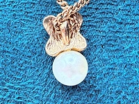 Christian dior goldplated collier met pendant en strass - afbeelding 5 van  8