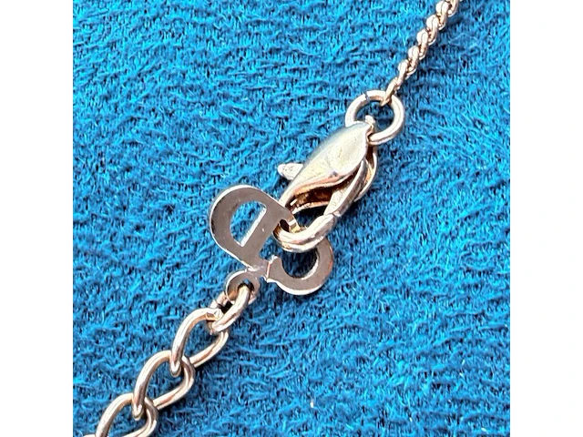 Christian dior goldplated collier met pendant en strass - afbeelding 8 van  8