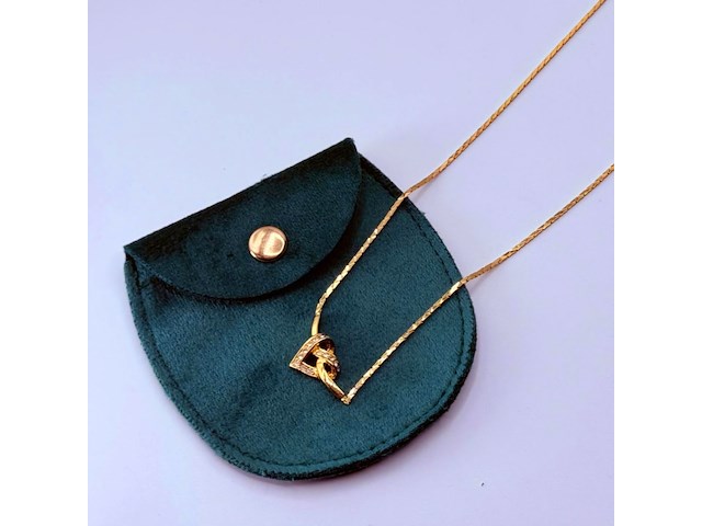 Christian dior goldplated 'heart' pendant collier met steentjes - afbeelding 3 van  5