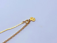 Christian dior goldplated 'heart' pendant collier met steentjes - afbeelding 5 van  5
