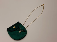 Christian dior goldplated heart pendant collier met zirkonia diamant - afbeelding 5 van  5