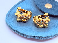 Christian dior goldplated ''knot'' oorbellen - afbeelding 2 van  6