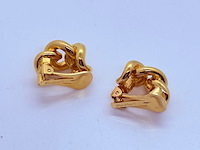 Christian dior goldplated ''knot'' oorbellen - afbeelding 5 van  6