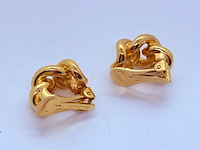 Christian dior goldplated ''knot'' oorbellen - afbeelding 6 van  6