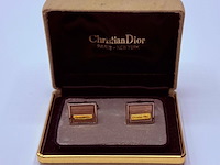 Christian dior goldplated manchetknopen - two tone