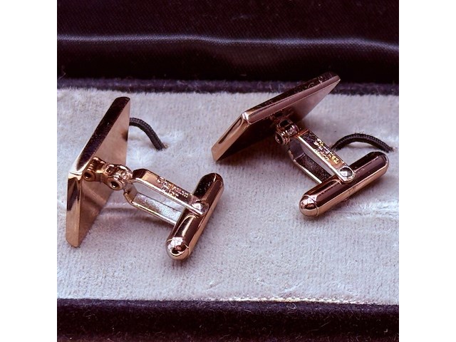 Christian dior goldplated manchetknopen - two tone - afbeelding 3 van  7
