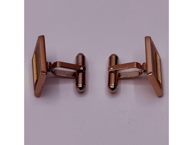 Christian dior goldplated manchetknopen - two tone - afbeelding 7 van  7