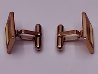 Christian dior goldplated manchetknopen - two tone - afbeelding 7 van  7
