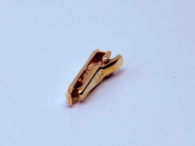 Christian dior goldplated manchetknopen + tie-pin/stropdashouder - afbeelding 9 van  9