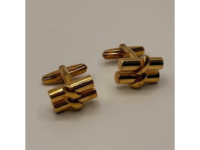 Christian dior goldplated manchetknopen - afbeelding 1 van  4